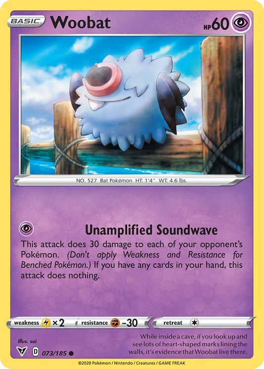 Woobat - 73/185 - Normal - NM - Common - Vivid Voltage