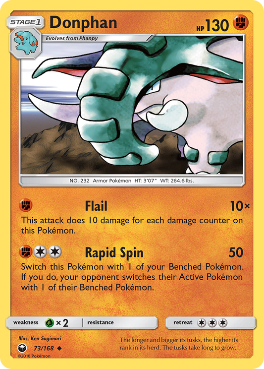 Donphan - 73/168 - Normal - NM - Uncommon - Celestial Storm
