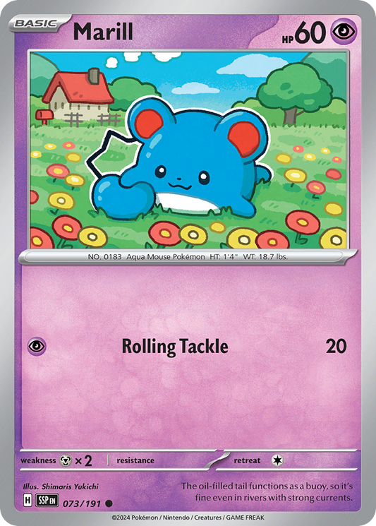 Marill - 73/191 - Reverse Holofoil - NM - Common - Surging Sparks