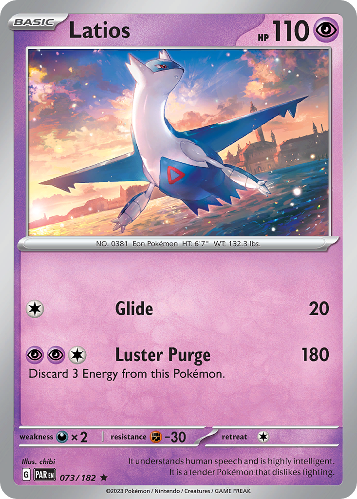 Latios - 73/182 - Reverse Holofoil - NM - Rare - Paradox Rift