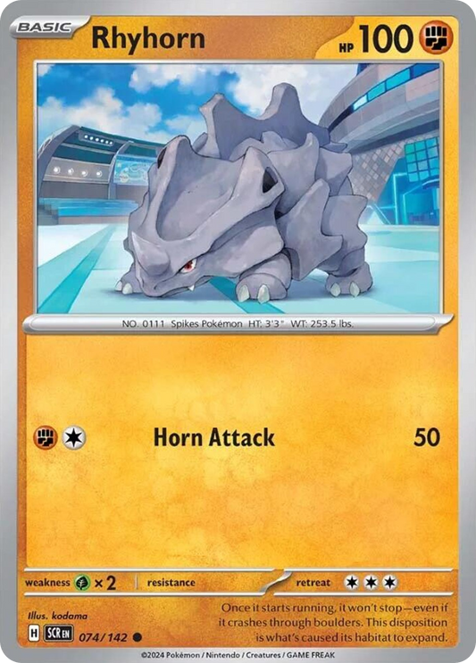 Rhyhorn - 74/142 - Normal - NM - Common - Stellar Crown
