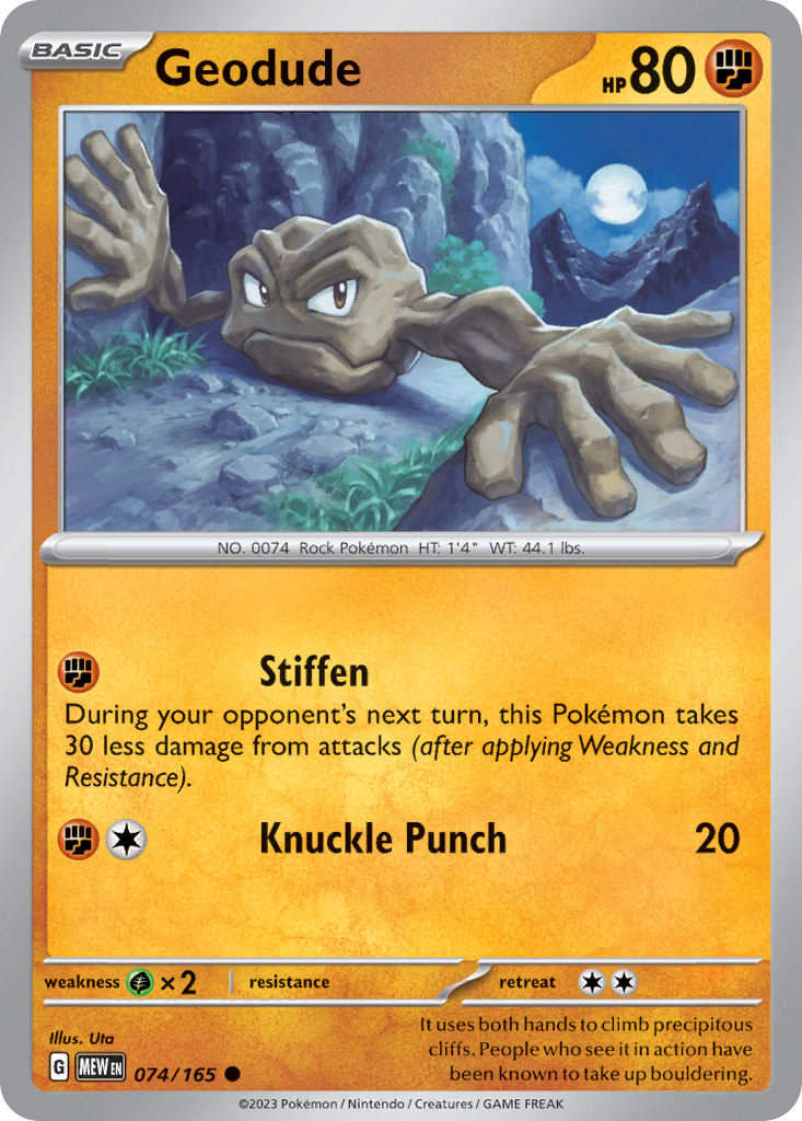 Geodude - 74/165 - Normal - NM - Common - 151
