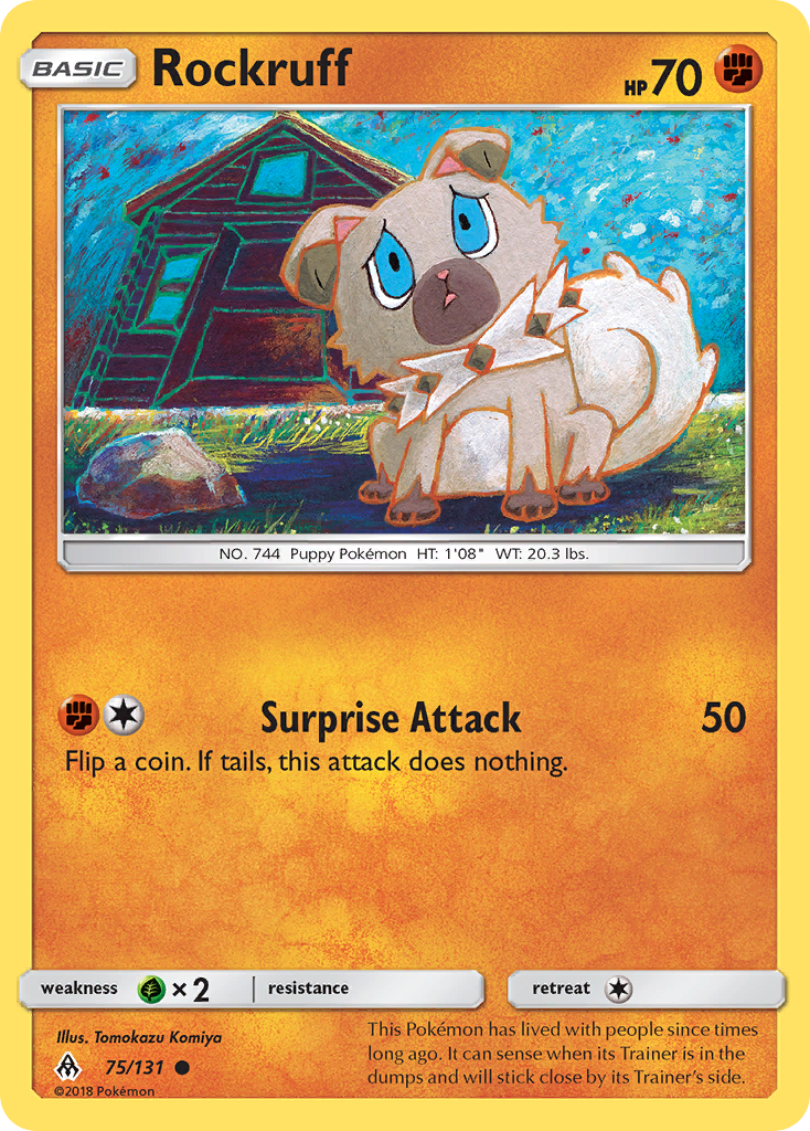 Rockruff - 75/131 - Normal - NM - Common - Forbidden Light