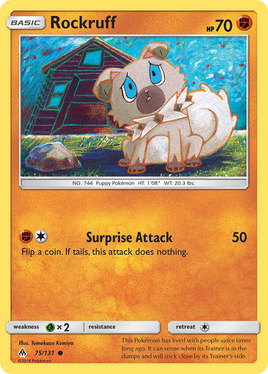 Rockruff - 75/131 - Normal - NM - Common - Forbidden Light