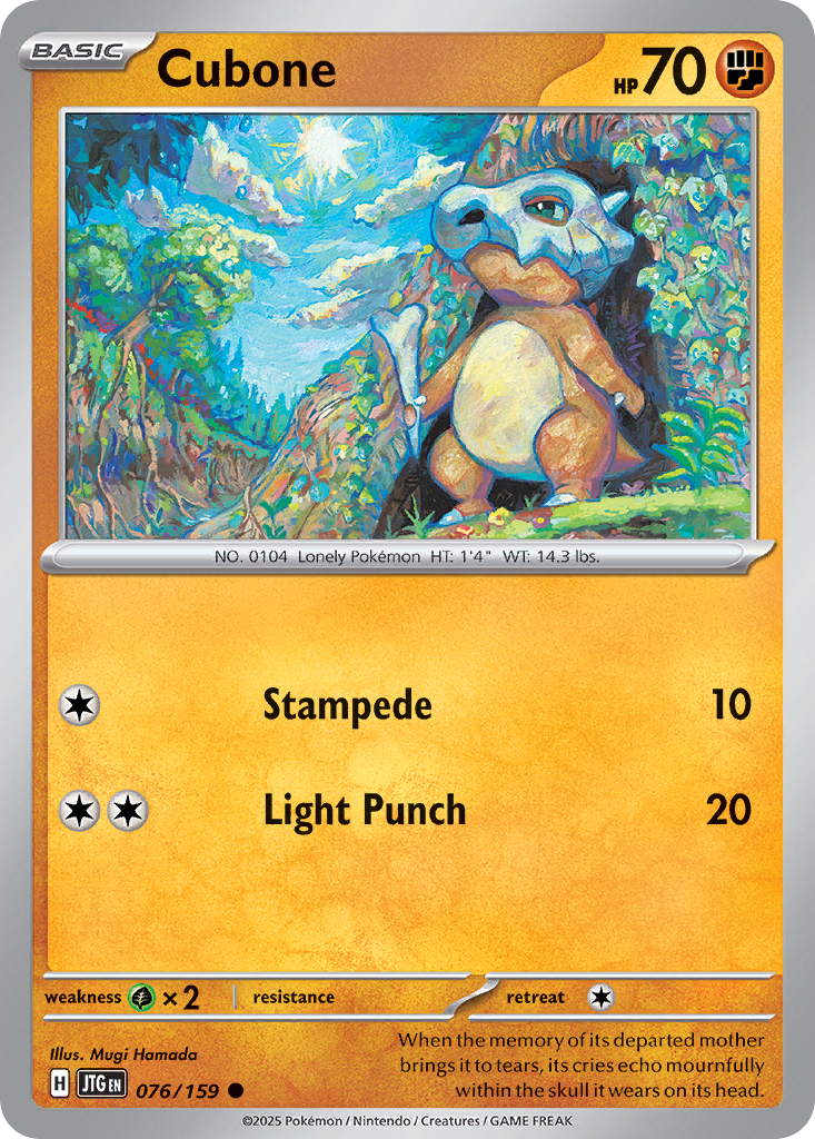 Cubone - 76/159 - Normal - NM - Common - Journey Together