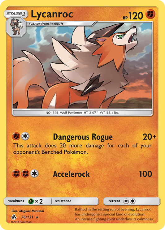 Lycanroc - 76/131 - Normal - NM - Rare - Forbidden Light