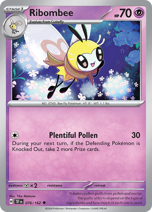 Ribombee - 76/162 - Reverse Holofoil - NM - Uncommon - Temporal Forces