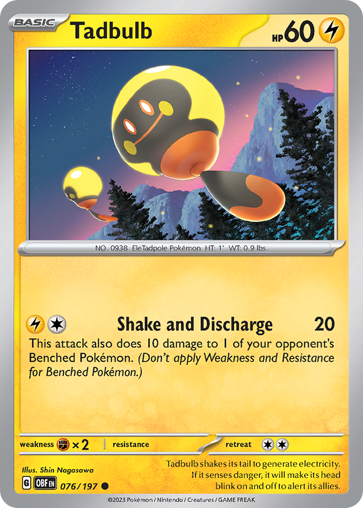 Tadbulb - 76/197 - Normal - NM - Common - Obsidian Flames
