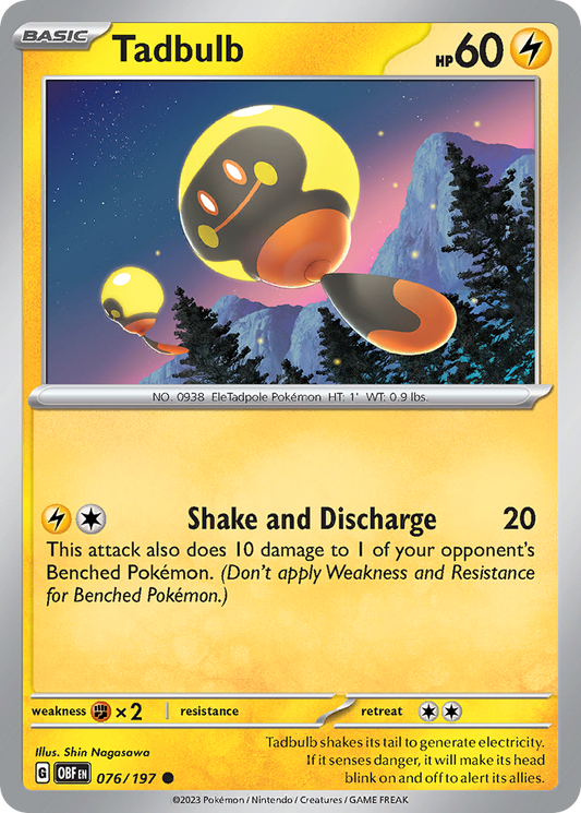 Tadbulb - 76/197 - Normal - NM - Common - Obsidian Flames