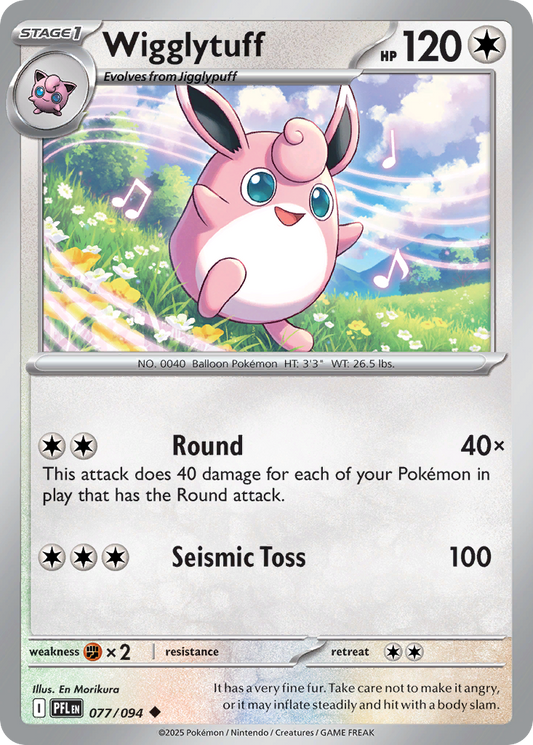 Wigglytuff - 77/94 - Normal - NM - Uncommon - Phantasmal Flames