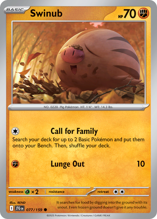 Swinub - 77/159 - Normal - NM - Common - Journey Together