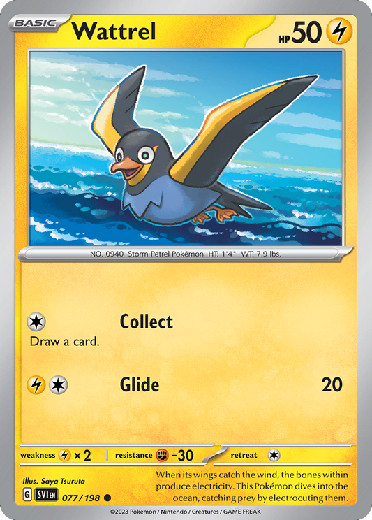 Wattrel - 77/198 - Normal - NM - Common - Scarlet & Violet