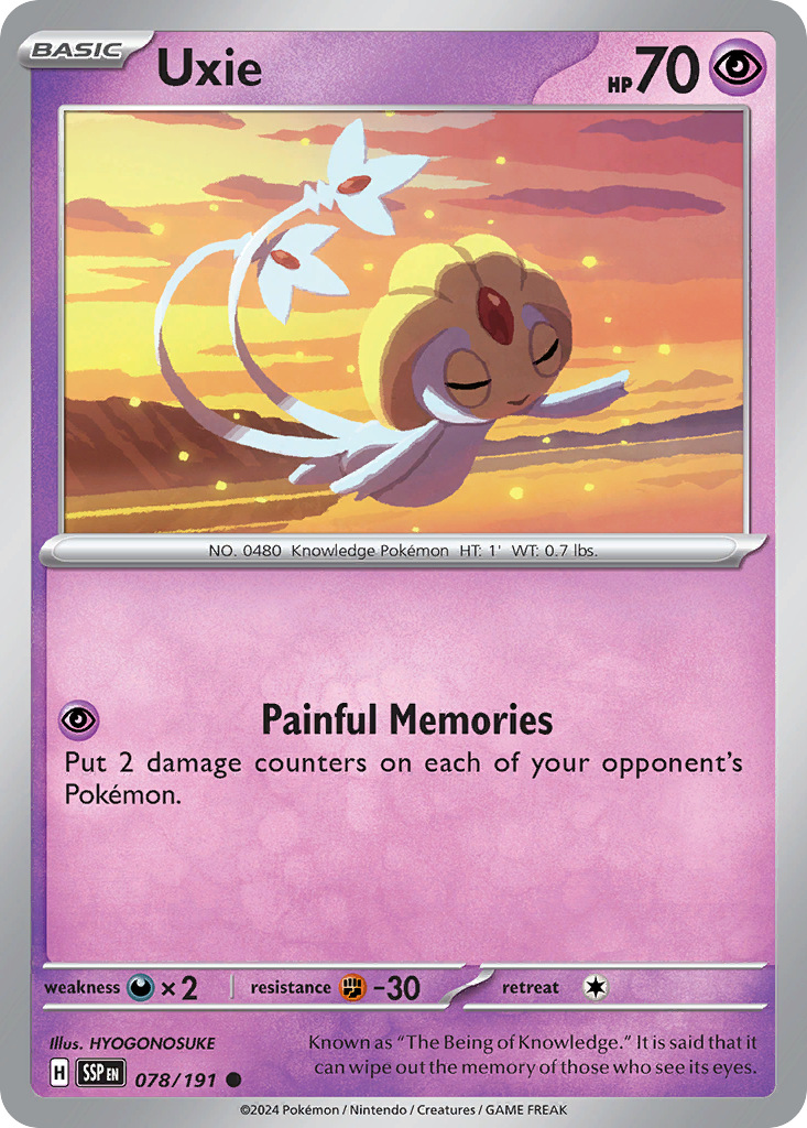 Uxie - 78/191 - Normal - NM - Common - Surging Sparks