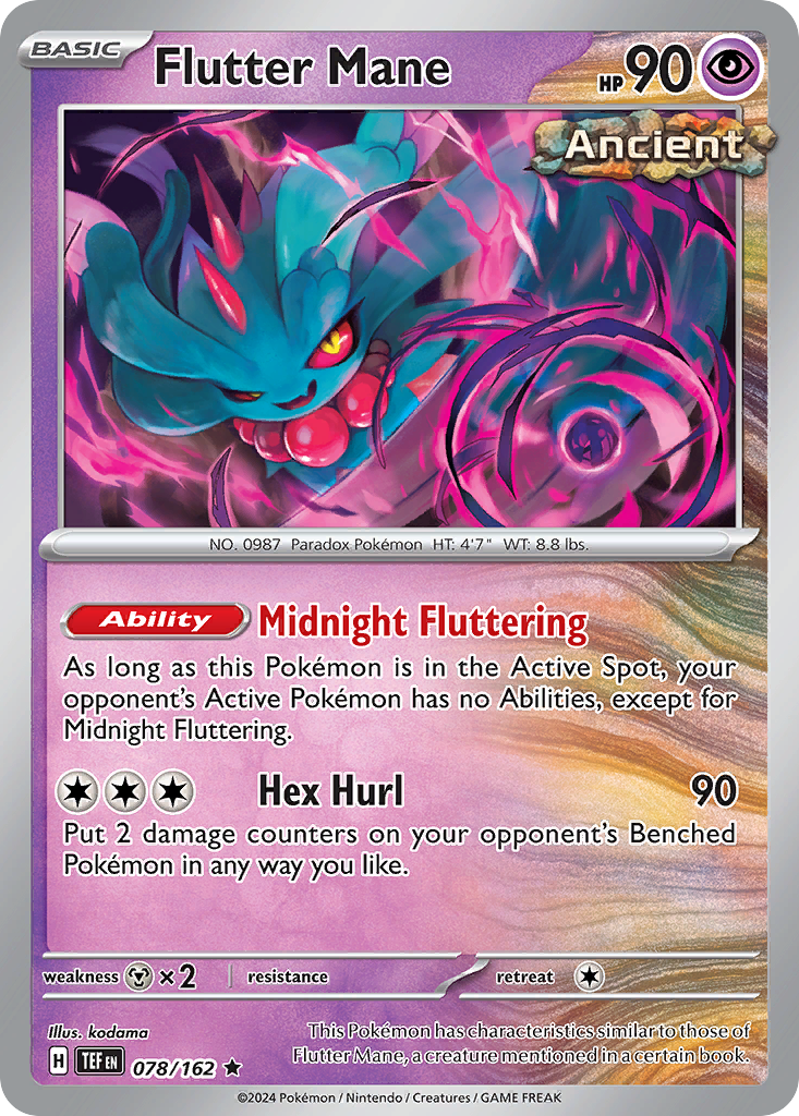 Flutter Mane - 78/162 - Reverse Holofoil - NM - Rare - Temporal Forces