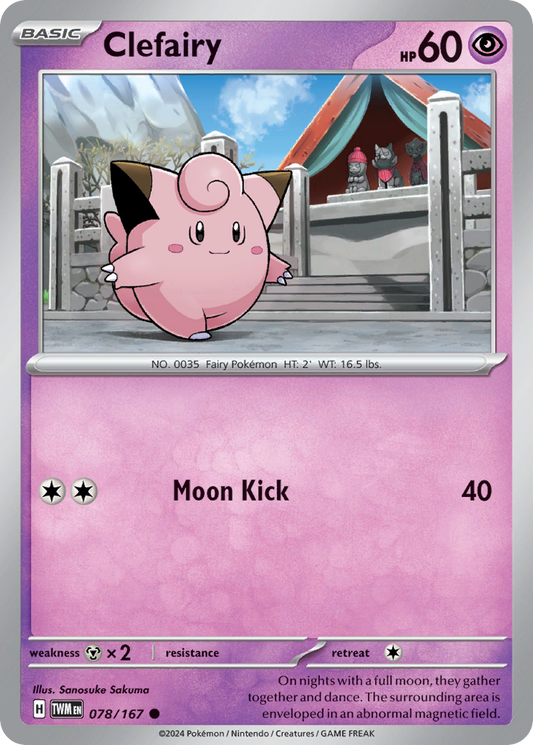 Clefairy - 78/167 - Normal - NM - Common - Twilight Masquerade
