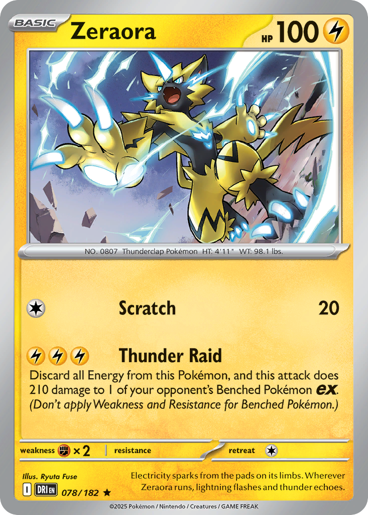 Zeraora - 78/182 - Holofoil - NM - Rare - Destined Rivals