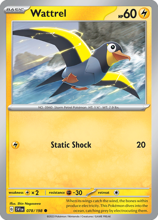 Wattrel - 78/198 - Normal - NM - Common - Scarlet & Violet