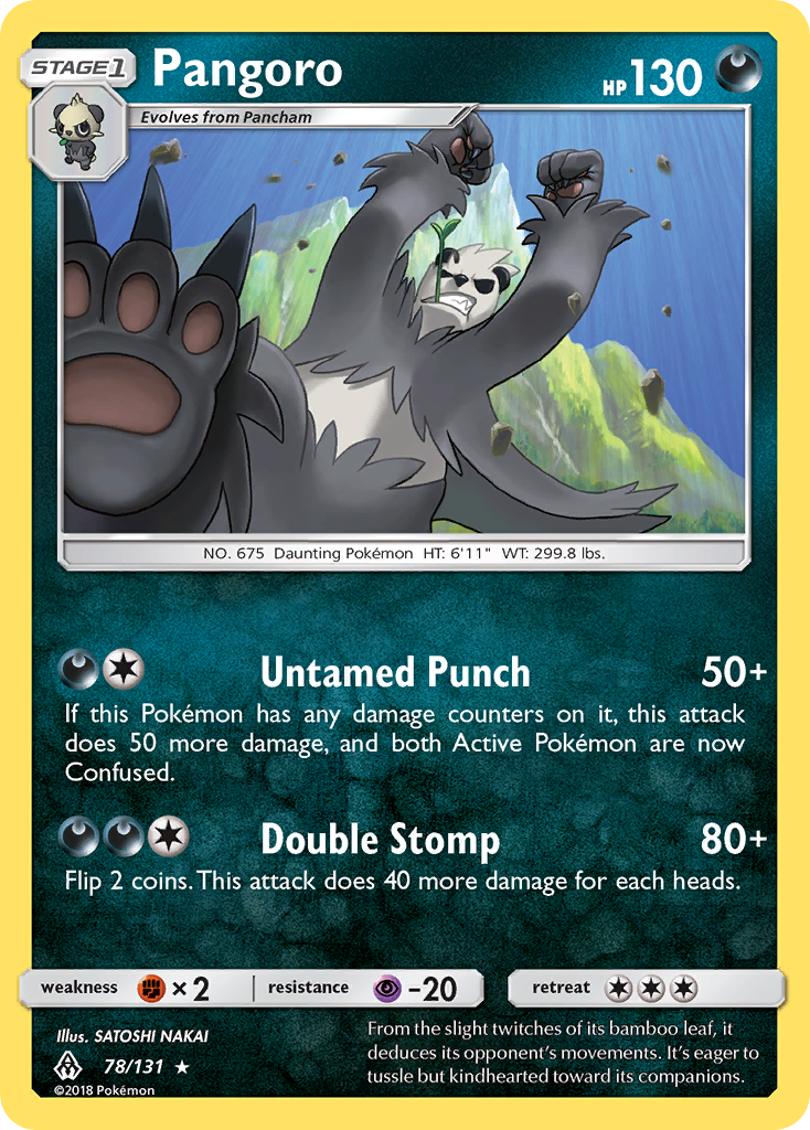 Pangoro - 78/131 - Normal - NM - Rare - Forbidden Light