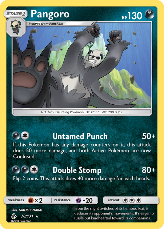 Pangoro - 78/131 - Normal - NM - Rare - Forbidden Light