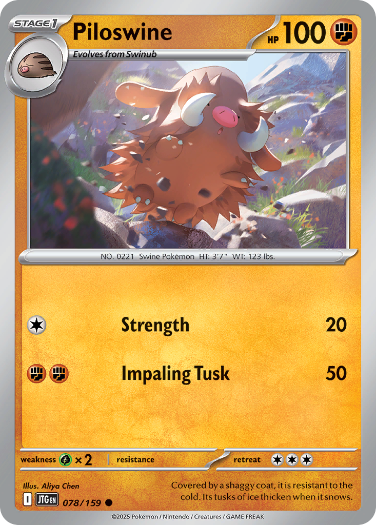 Piloswine - 78/159 - Normal - NM - Common - Journey Together