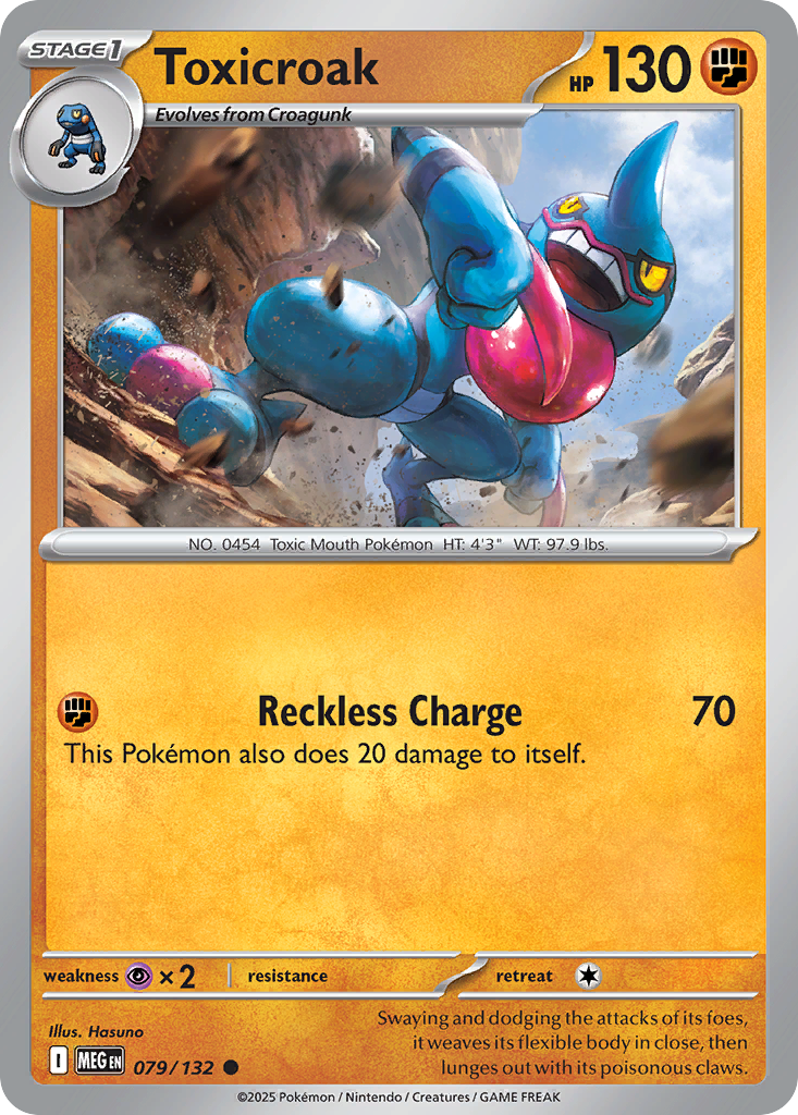 Toxicroak - 79/132 - Normal - NM - Common - Mega Evolution