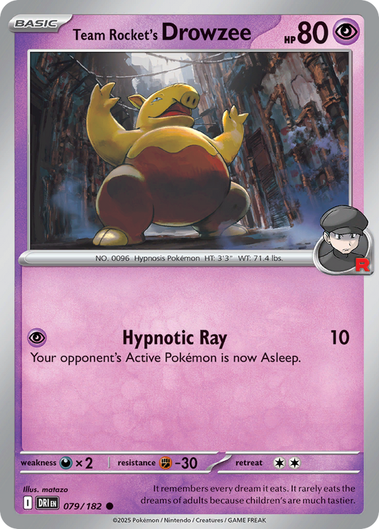 Team Rocket's Drowzee - 79/182 - Normal - NM - Common - Destined Rivals