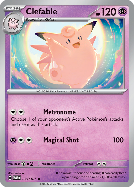 Clefable - 79/167 - Normal - NM - Uncommon - Twilight Masquerade