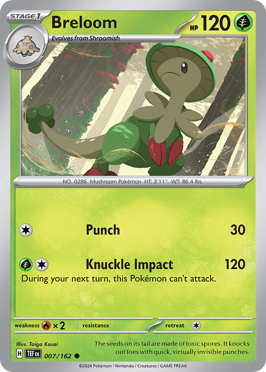 Breloom - 7/162 - Normal - NM - Common - Temporal Forces