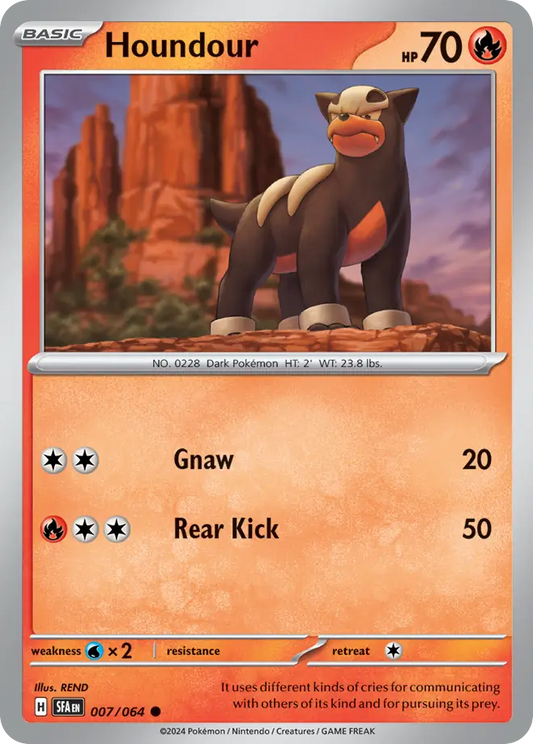 Houndour - 7/64 - Normal - NM - Common - Shrouded Fable