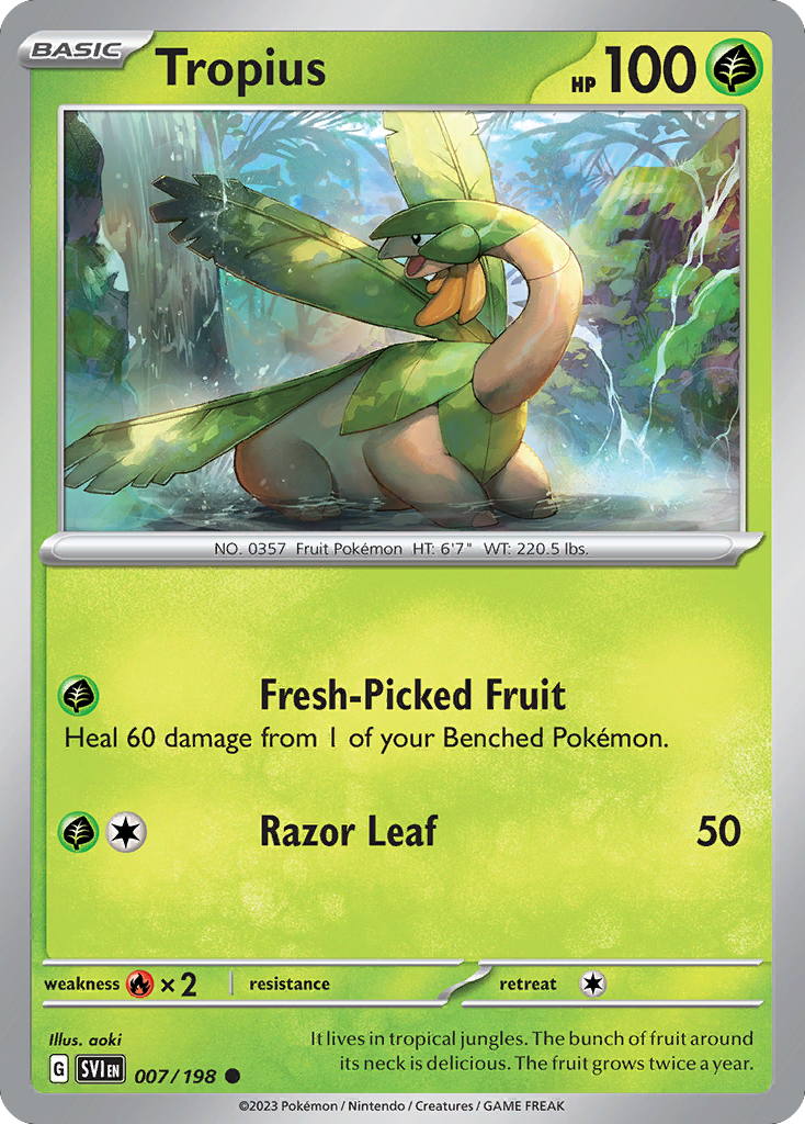 Tropius - 7/198 - Normal - NM - Common - Scarlet & Violet