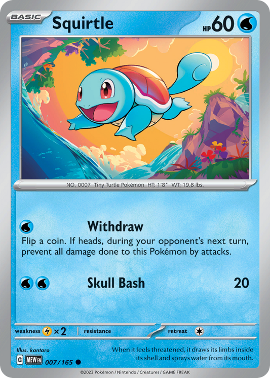 Squirtle - 7/165 - Normal - NM - Common - 151