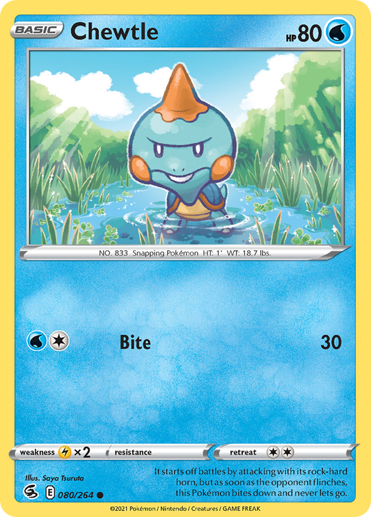 Chewtle - 80/264 - Normal - NM - Common - Fusion Strike