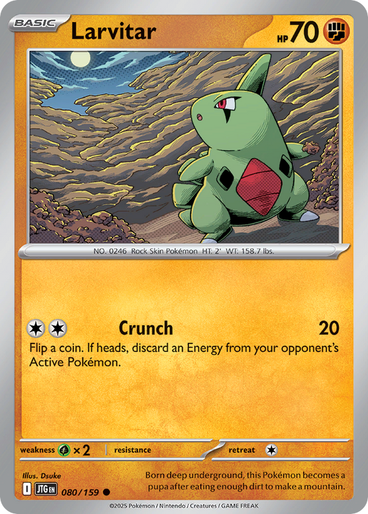 Larvitar - 80/159 - Reverse Holofoil - NM - Common - Journey Together