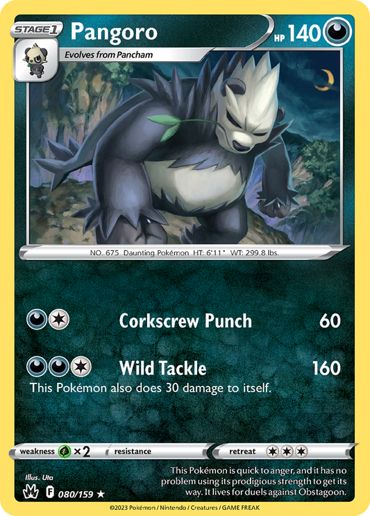 Pangoro - 80/159 - Normal - NM - Rare - Crown Zenith