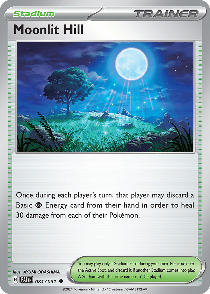Moonlit Hill - 81/91 - Reverse Holofoil - NM - Uncommon - Paldean Fates