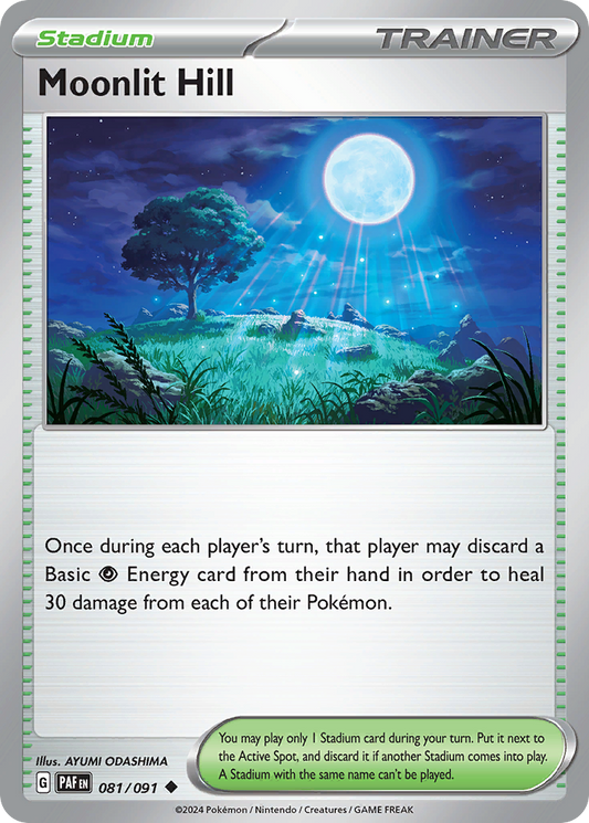 Moonlit Hill - 81/91 - Reverse Holofoil - NM - Uncommon - Paldean Fates