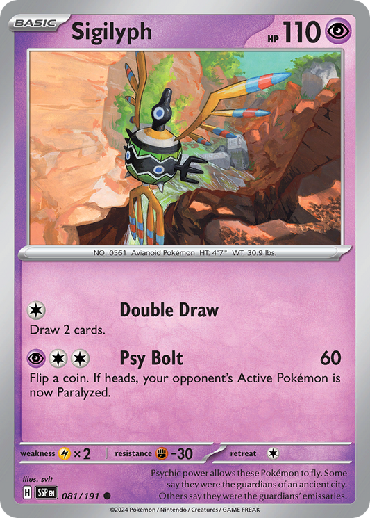 Sigilyph - 81/191 - Reverse Holofoil - NM - Common - Surging Sparks