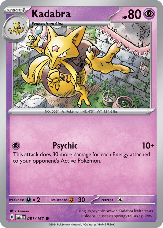 Kadabra - 81/167 - Normal - NM - Common - Twilight Masquerade