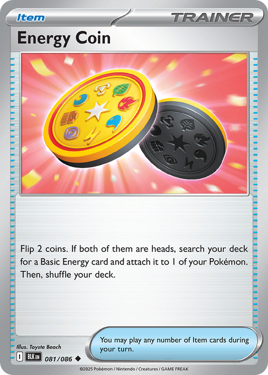 Energy Coin - 81/86 - Normal - NM - Uncommon - Black Bolt