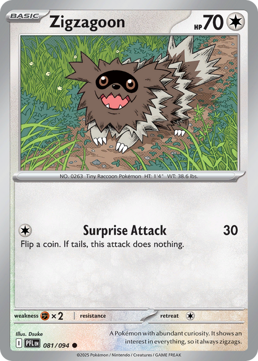Zigzagoon - 81/94 - Normal - NM - Common - Phantasmal Flames