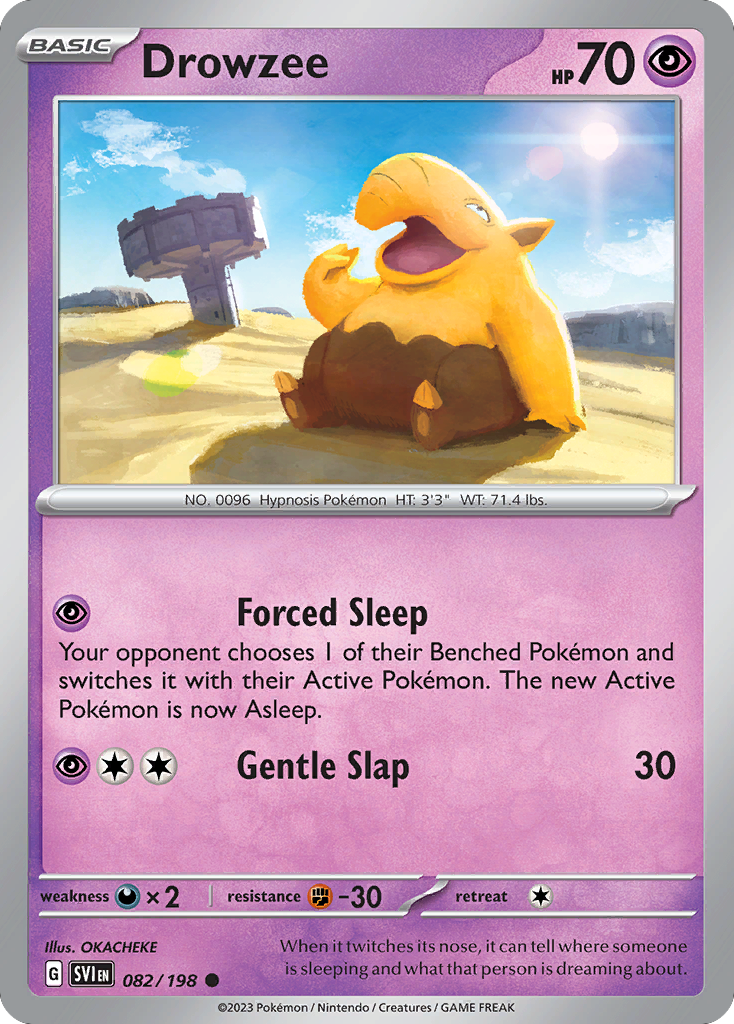 Drowzee - 82/198 - Normal - NM - Common - Scarlet & Violet