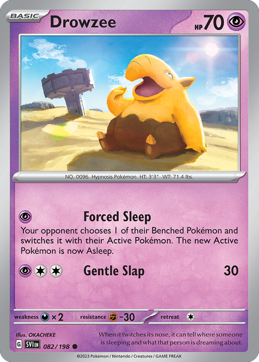 Drowzee - 82/198 - Normal - NM - Common - Scarlet & Violet