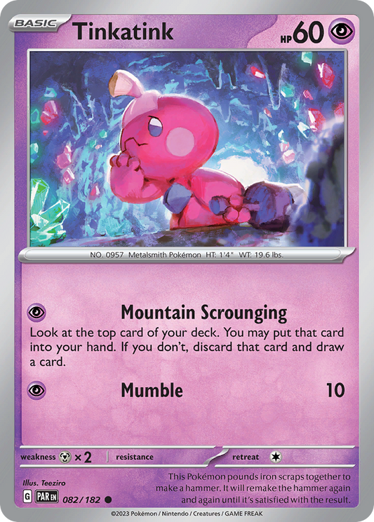 Tinkatink - 82/182 - Reverse Holofoil - NM - Common - Paradox Rift