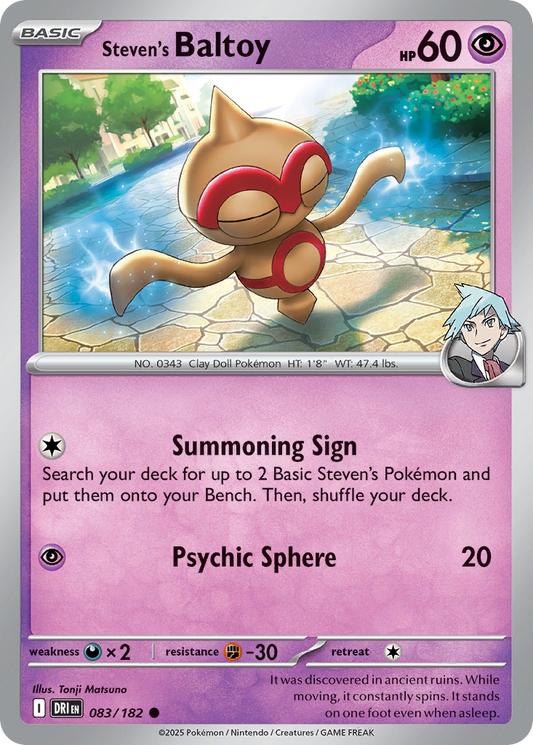Steven's Baltoy - 83/182 - Normal - NM - Common - Destined Rivals