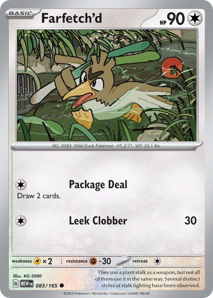 Farfetch'd - 83/165 - Normal - NM - Common - 151