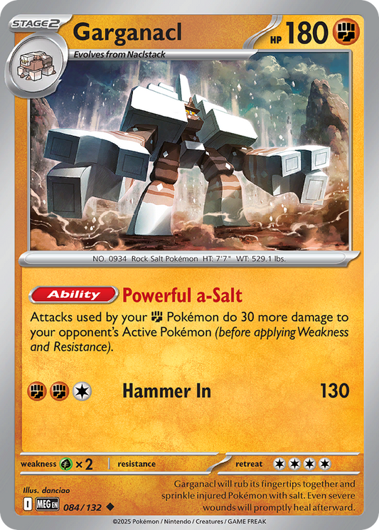 Garganacl - 84/132 - Normal - NM - Uncommon - Mega Evolution