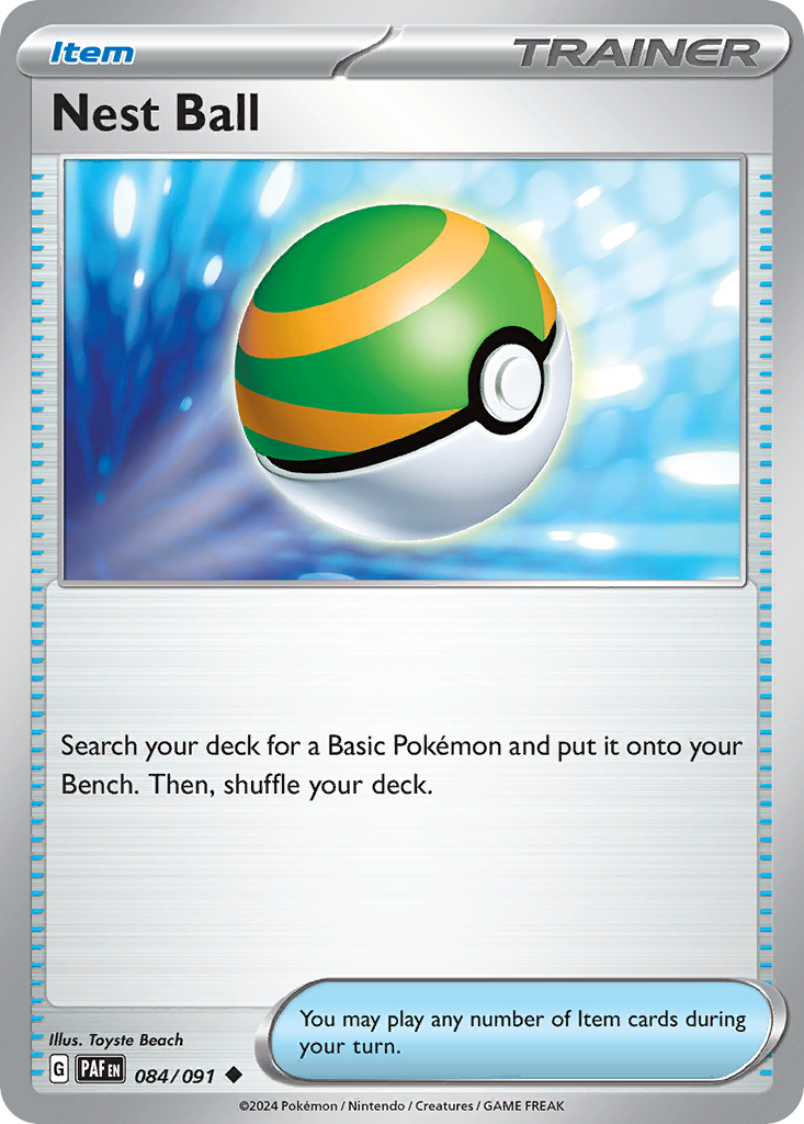 Nest Ball - 84/91 - Normal - NM - Uncommon - Paldean Fates