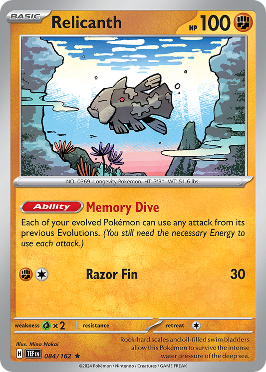Relicanth - 84/162 - Holofoil - NM - Rare - Temporal Forces