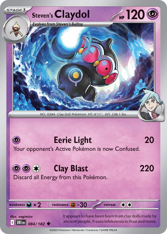 Steven's Claydol - 84/182 - Normal - NM - Uncommon - Destined Rivals