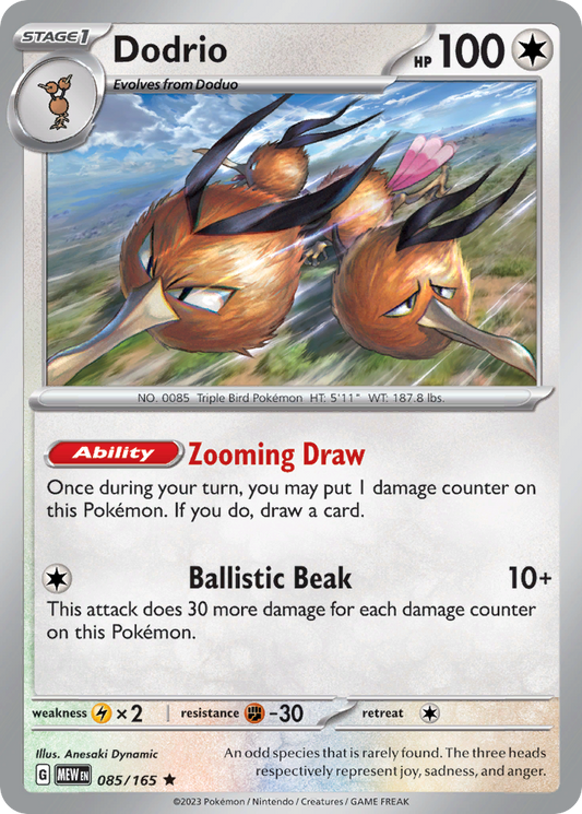 Dodrio - 85/165 - Holofoil - NM - Rare - 151